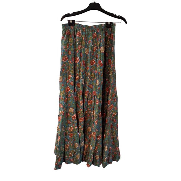 Natural Life skirt womens size large maxi floral prairie boho tiered - Picture 1 of 4